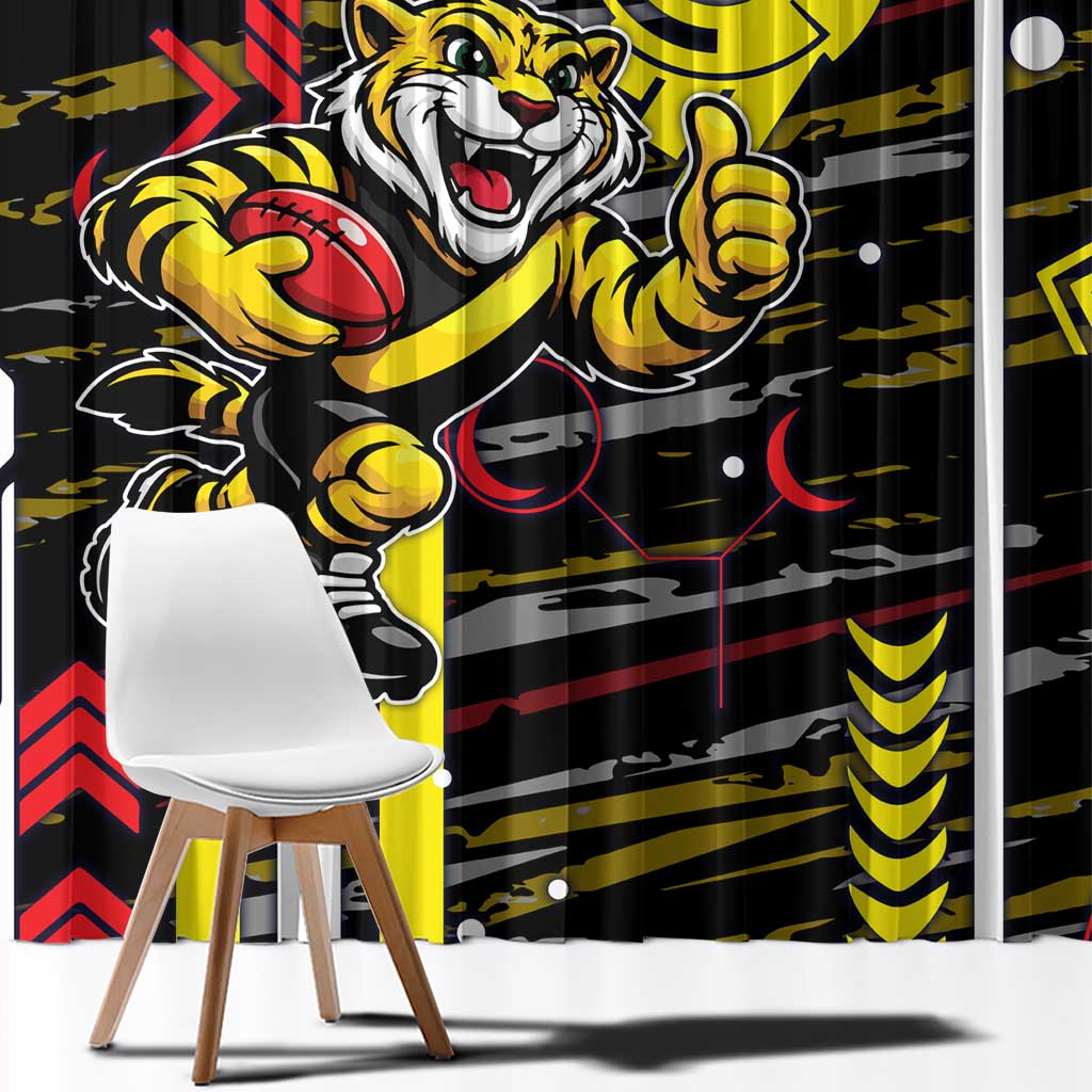 Richmond Tigers Window Curtain Mascot Cartoon Football Illustration Style