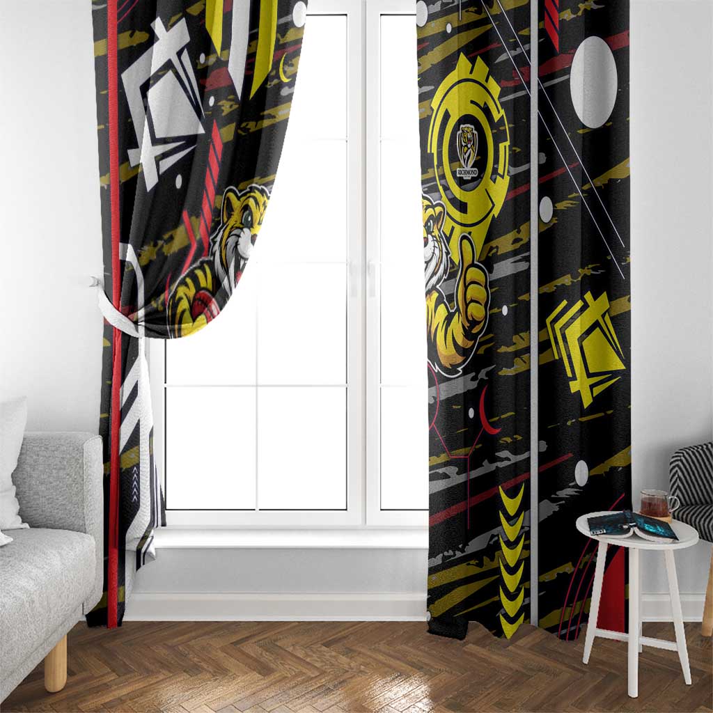 Richmond Tigers Window Curtain Mascot Cartoon Football Illustration Style