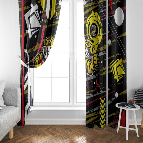 Richmond Tigers Window Curtain Mascot Cartoon Football Illustration Style