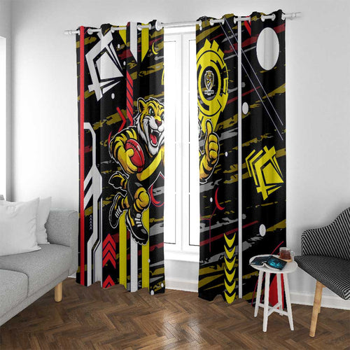 Richmond Tigers Window Curtain Mascot Cartoon Football Illustration Style