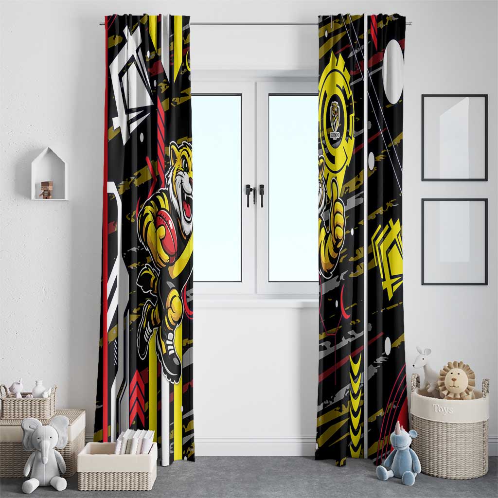Richmond Tigers Window Curtain Mascot Cartoon Football Illustration Style