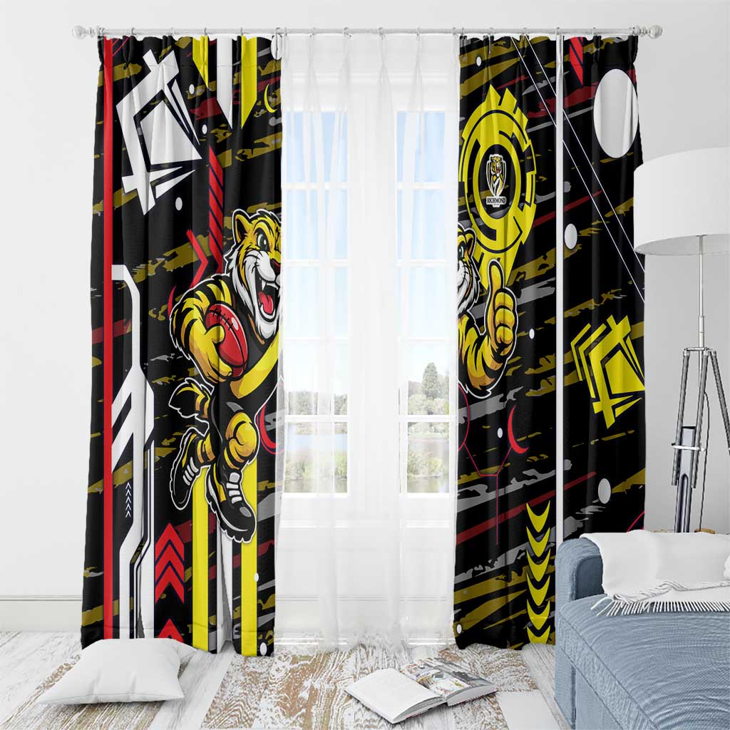 Richmond Tigers Window Curtain Mascot Cartoon Football Illustration Style
