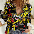 Richmond Tigers Women Casual Shirt Mascot Cartoon Football Illustration Style