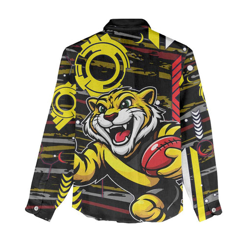 Richmond Tigers Women Casual Shirt Mascot Cartoon Football Illustration Style