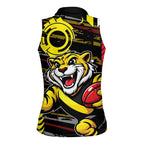 Richmond Tigers Women Sleeveless Polo Shirt Mascot Cartoon Football Illustration Style
