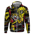 Richmond Tigers Zip Hoodie Mascot Cartoon Football Illustration Style