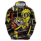 Richmond Tigers Zip Hoodie Mascot Cartoon Football Illustration Style