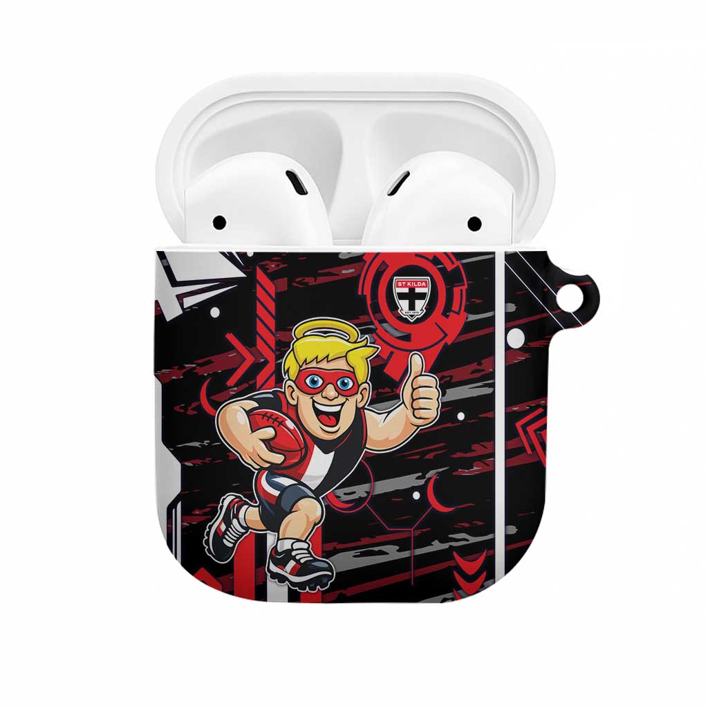 St Kilda Saints AirPods Case Mascot Cartoon Football Illustration Style