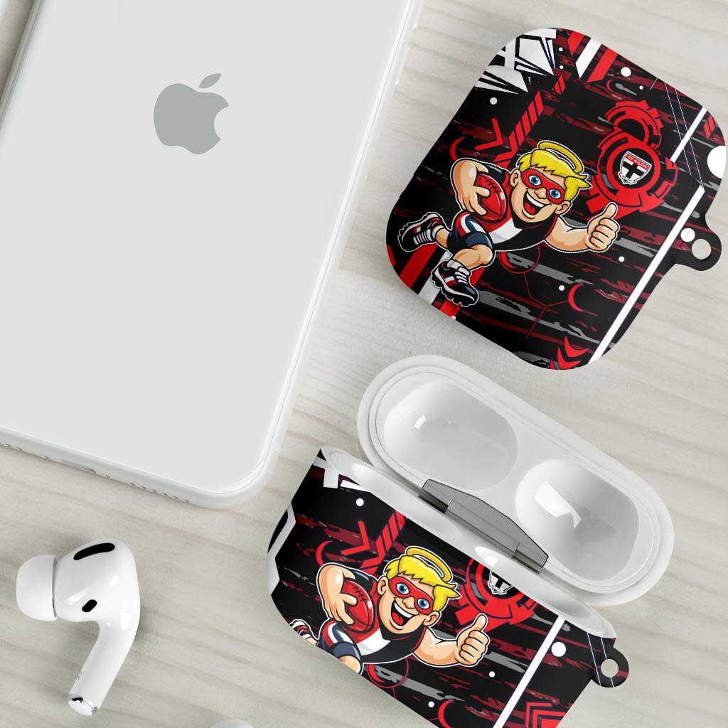 St Kilda Saints AirPods Case Mascot Cartoon Football Illustration Style