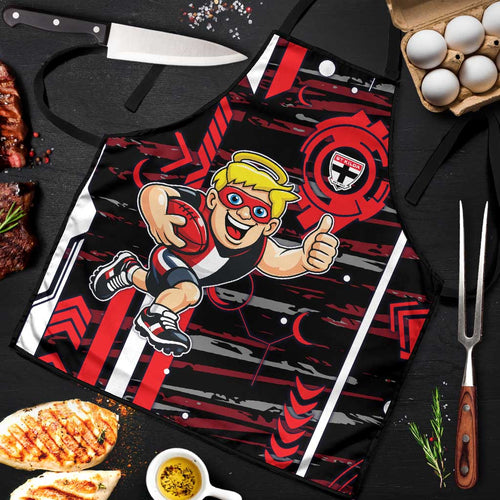 St Kilda Saints Apron Mascot Cartoon Football Illustration Style