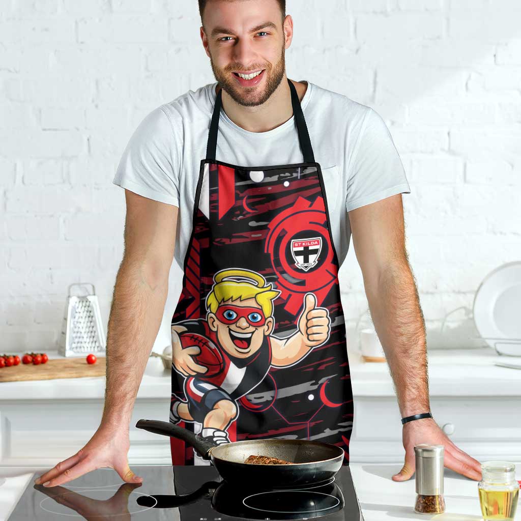 St Kilda Saints Apron Mascot Cartoon Football Illustration Style