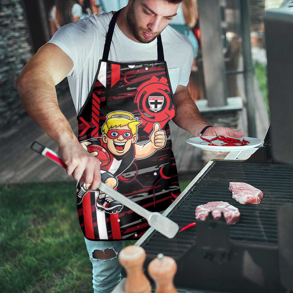 St Kilda Saints Apron Mascot Cartoon Football Illustration Style