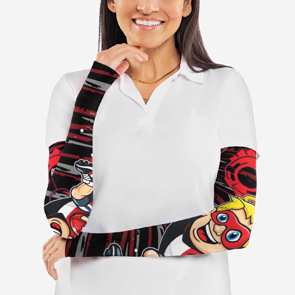 St Kilda Saints Arm Sleeves Mascot Cartoon Football Illustration Style