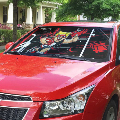 St Kilda Saints Auto Sun Shade Mascot Cartoon Football Illustration Style