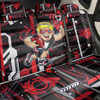 St Kilda Saints Back Car Seat Cover Mascot Cartoon Football Illustration Style