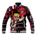 St Kilda Saints Baseball Jacket Mascot Cartoon Football Illustration Style
