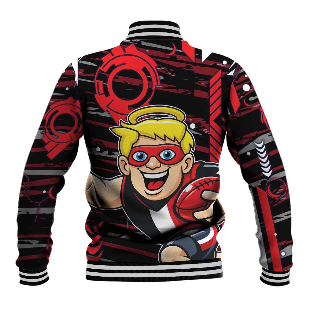 St Kilda Saints Baseball Jacket Mascot Cartoon Football Illustration Style