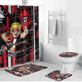 St Kilda Saints Bathroom Set Mascot Cartoon Football Illustration Style