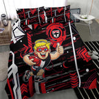 St Kilda Saints Bedding Set Mascot Cartoon Football Illustration Style