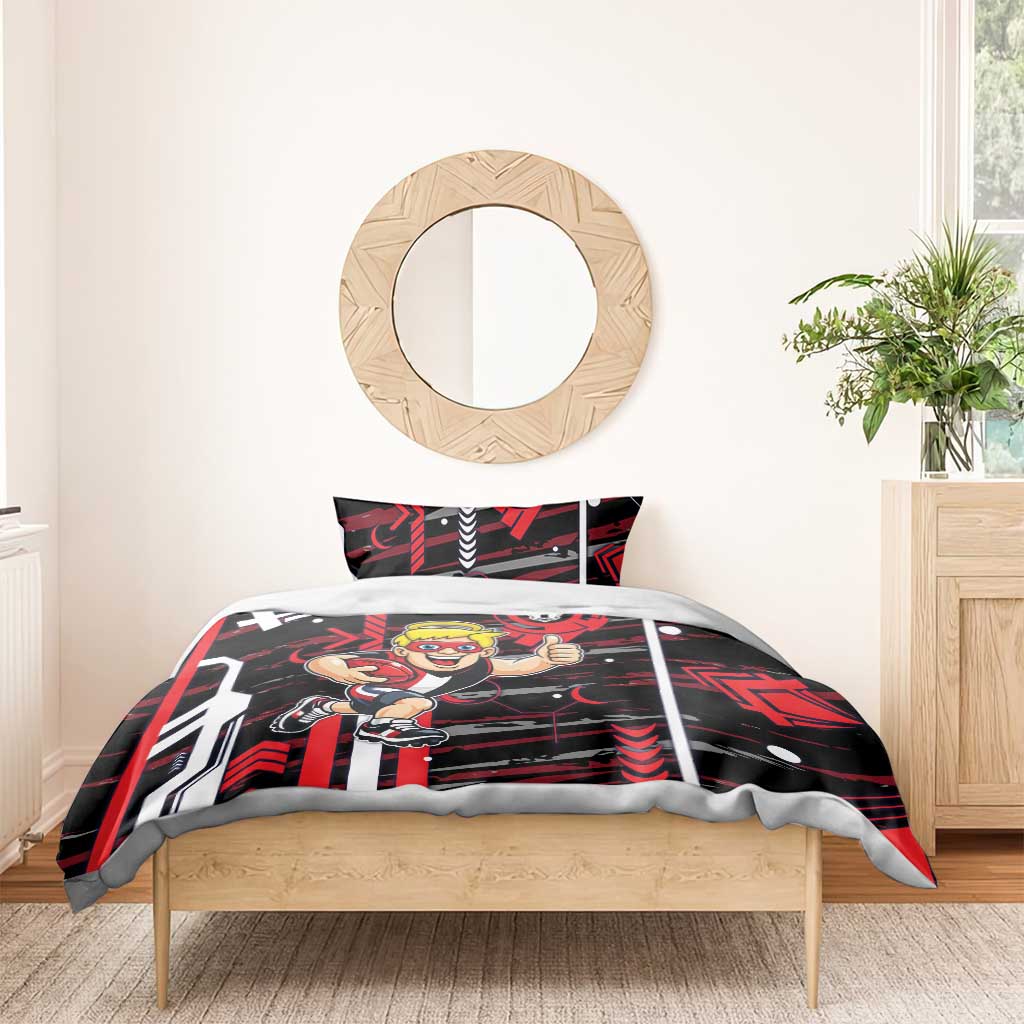 St Kilda Saints Bedding Set Mascot Cartoon Football Illustration Style