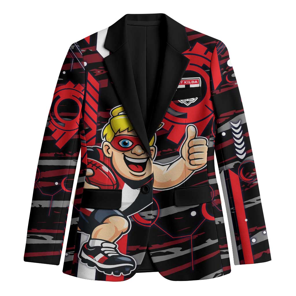St Kilda Saints Blazer Mascot Cartoon Football Illustration Style