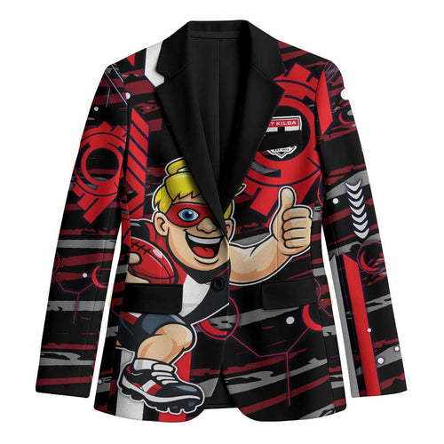 St Kilda Saints Blazer Mascot Cartoon Football Illustration Style