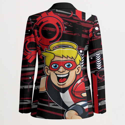 St Kilda Saints Blazer Mascot Cartoon Football Illustration Style