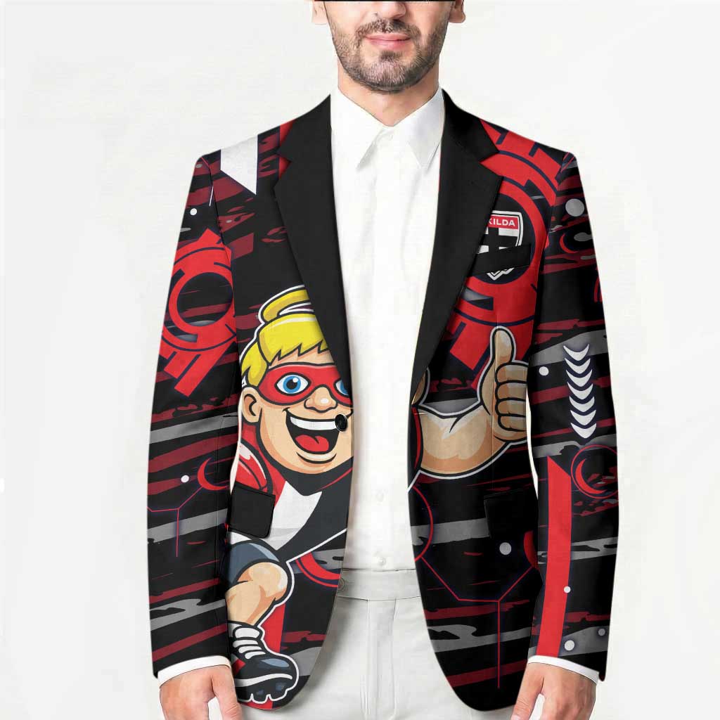 St Kilda Saints Blazer Mascot Cartoon Football Illustration Style