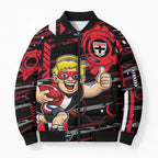 St Kilda Saints Bomber Puffer Jacket Mascot Cartoon Football Illustration Style