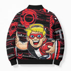St Kilda Saints Bomber Puffer Jacket Mascot Cartoon Football Illustration Style