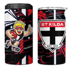 St Kilda Saints 4 in 1 Can Cooler Tumbler Mascot Cartoon Football Illustration Style