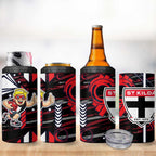 St Kilda Saints 4 in 1 Can Cooler Tumbler Mascot Cartoon Football Illustration Style