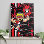 St Kilda Saints Canvas Wall Art Mascot Cartoon Football Illustration Style