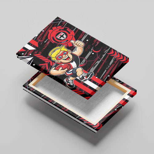 St Kilda Saints Canvas Wall Art Mascot Cartoon Football Illustration Style