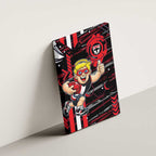St Kilda Saints Canvas Wall Art Mascot Cartoon Football Illustration Style