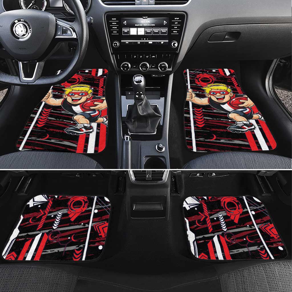 St Kilda Saints Car Mats Mascot Cartoon Football Illustration Style