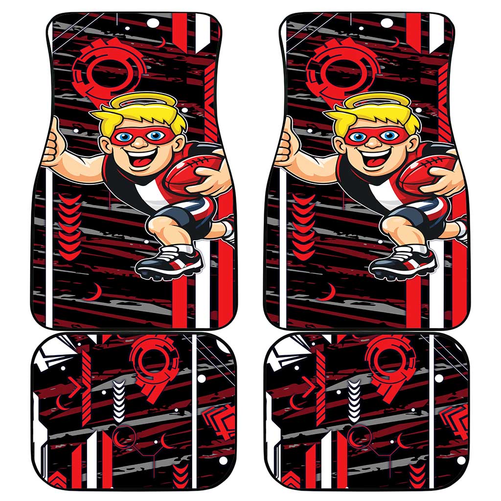 St Kilda Saints Car Mats Mascot Cartoon Football Illustration Style