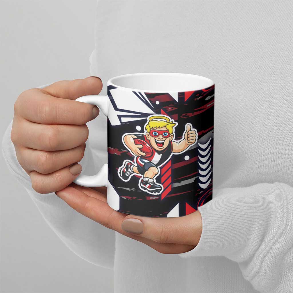 St Kilda Saints Ceramic Mug Mascot Cartoon Football Illustration Style