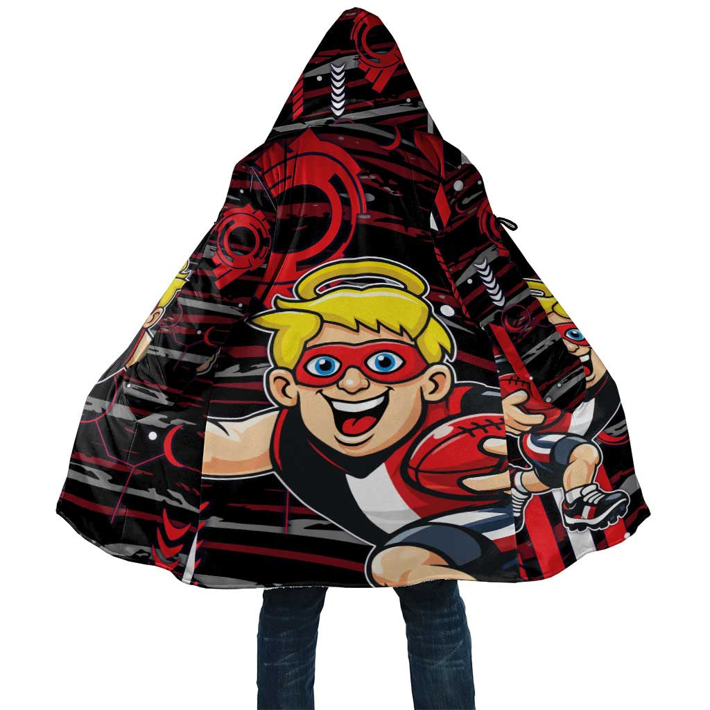 St Kilda Saints Cloak Mascot Cartoon Football Illustration Style