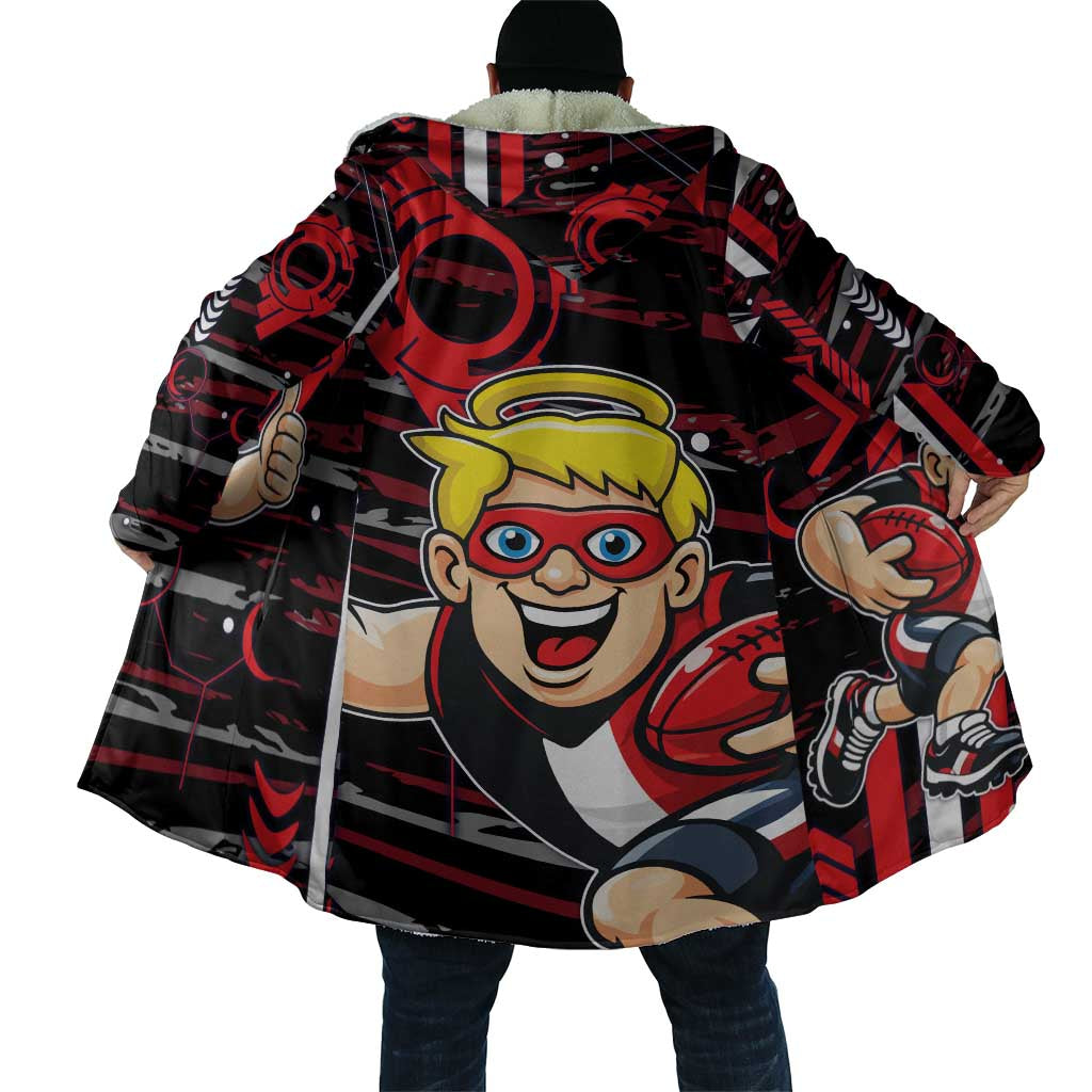 St Kilda Saints Cloak Mascot Cartoon Football Illustration Style