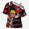 St Kilda Saints Cross Shoulder Shirt Mascot Cartoon Football Illustration Style