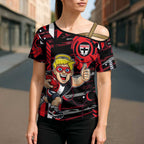 St Kilda Saints Cross Shoulder Shirt Mascot Cartoon Football Illustration Style