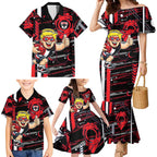 St Kilda Saints Family Matching Mermaid Dress and Hawaiian Shirt Mascot Cartoon Football Illustration Style