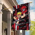 St Kilda Saints Garden Flag Mascot Cartoon Football Illustration Style