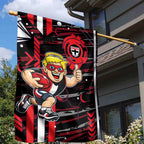 St Kilda Saints Garden Flag Mascot Cartoon Football Illustration Style