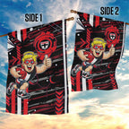 St Kilda Saints Garden Flag Mascot Cartoon Football Illustration Style