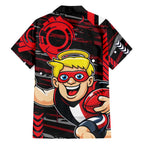 St Kilda Saints Hawaiian Shirt Mascot Cartoon Football Illustration Style