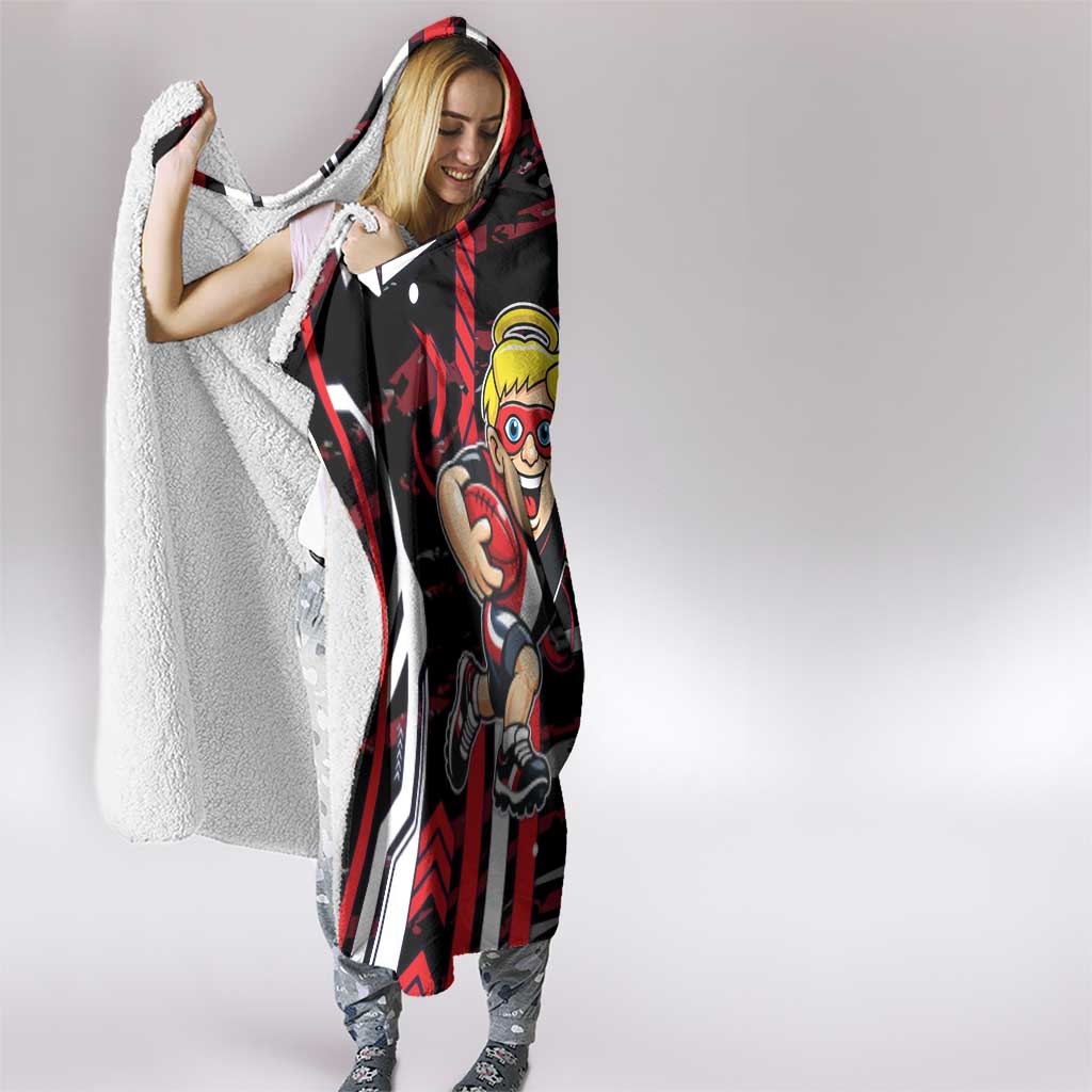 St Kilda Saints Hooded Blanket Mascot Cartoon Football Illustration Style