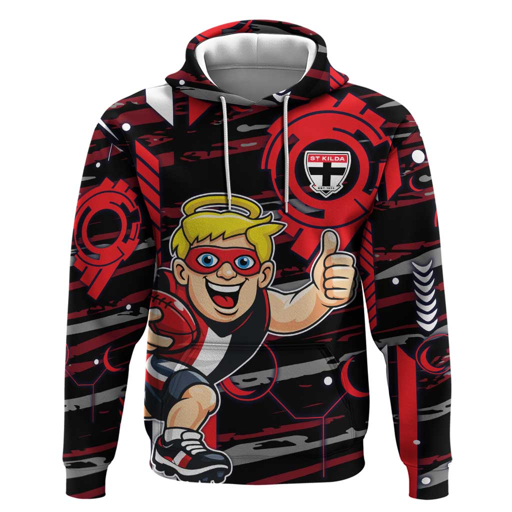 St Kilda Saints Hoodie Mascot Cartoon Football Illustration Style