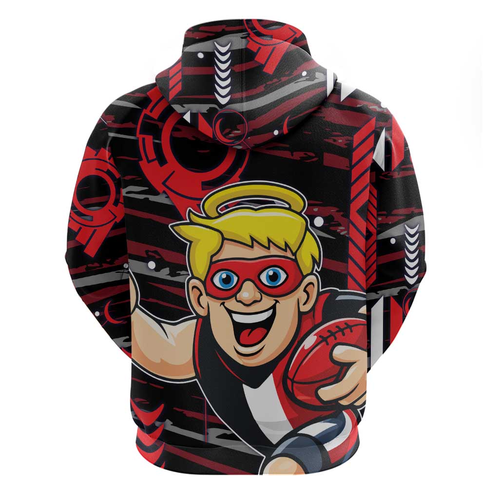 St Kilda Saints Hoodie Mascot Cartoon Football Illustration Style